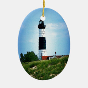 Big Sable Point Lighthouse Ceramic Tree Decoration