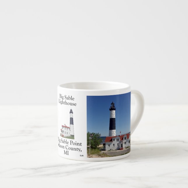 Big Sable Point Lighthouse espresso mug (Front Right)