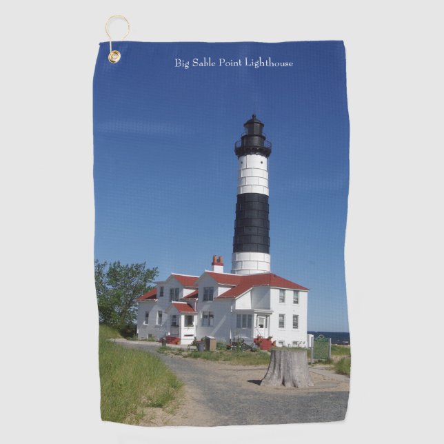 Big Sable Point Lighthouse golf towel (Front)
