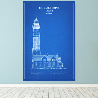Big Sable Point Lighthouse - Michigan – AD Canvas Print