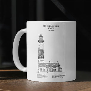 Big Sable Point Lighthouse - Michigan - BD Coffee Mug