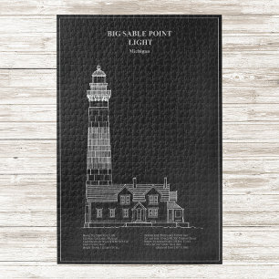 Big Sable Point Lighthouse - Michigan – PD Jigsaw Puzzle