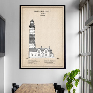 Big Sable Point Lighthouse - Michigan - SBD Canvas Print