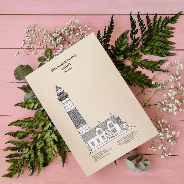 Big Sable Point Lighthouse - Michigan - SBD Postcard (Creator Uploaded)