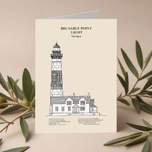 Big Sable Point Lighthouse - Michigan - SBD Thank You Card