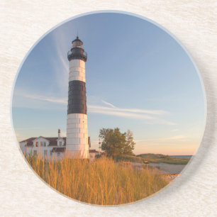 Big Sable Point Lighthouse On Lake Michigan 3 Coaster