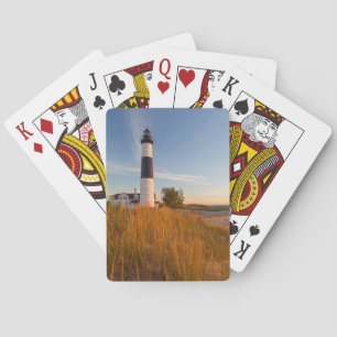 Big Sable Point Lighthouse On Lake Michigan 3 Playing Cards