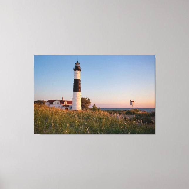 Big Sable Point Lighthouse On The Lake Canvas Print (Front)