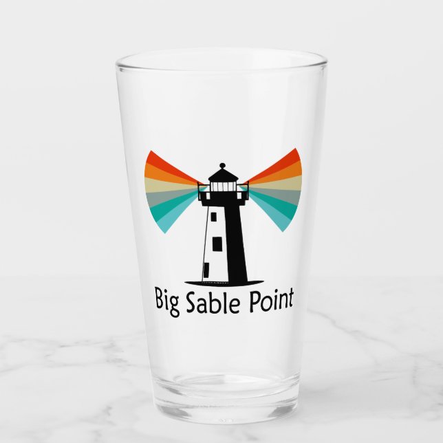 Big Sable Point Lighthouse Rainbow Glass (Front)