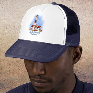 Big Sable Point Lighthouse Watercolor - Michigan Trucker Hat