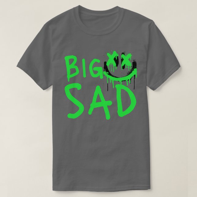 Big Sad Graffiti – Grey Unisex  T-Shirt (Design Front)