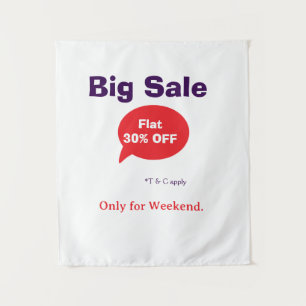 Big sale discount offer weekend company shop T&C Tapestry