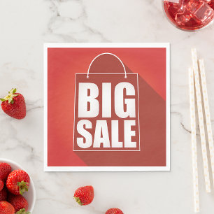 Big Sale Red Retail Bag Design Napkin