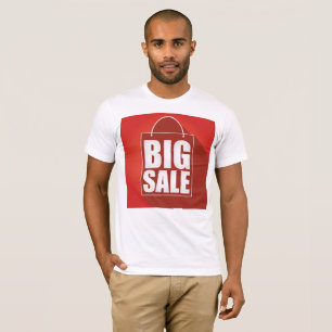Big Sale Red Retail Bag Design T-Shirt