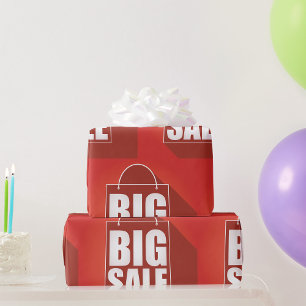 Big Sale Red Retail Bag Design Wrapping Paper
