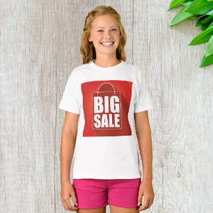 Big Sale Red Sign Girls T-Shirt