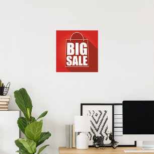 Big Sale Red Sign Poster