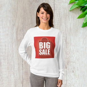 Big Sale Red Sign Womens Long-Sleeve T-Shirt