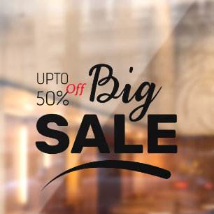Big Sale Store Custom Window Cling