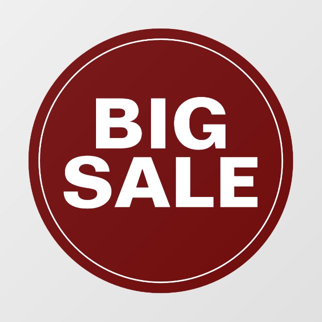 Big Sale Window Cling (Sheet)