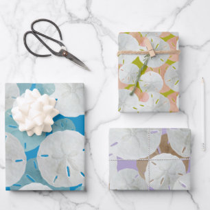 Big Sand Dollars Patterned Flat Wrapping Paper Sheet
