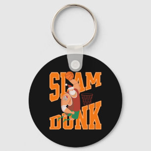 Big Santa Slam Dunk Basketball Christmas Key Ring