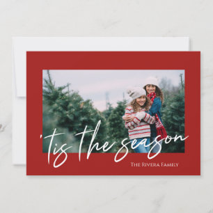 Big Script Single Photo Holiday Card