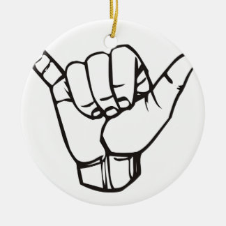 BIG SHAKA CERAMIC TREE DECORATION