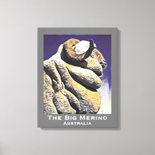 Big Sheep Big Merino Australian travel icon Canvas Print