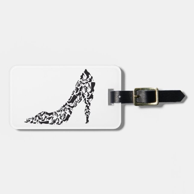 big shoe with different shoe silhouettes luggage tag (Front Horizontal)