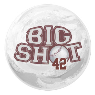 Big Shot Baseball Ceramic Knob
