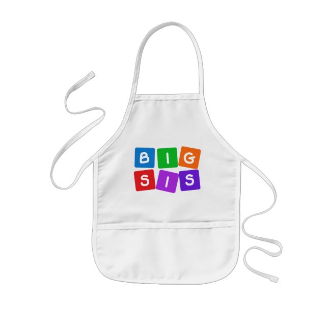 Big Sis apron – choose style & colour (Front)