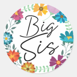 BIG SIS BABY T-Shirt Classic Round Sticker