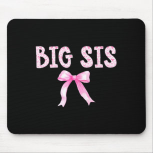 Big Sis Birthday Squad Matching Coquette Bow Mouse Pad