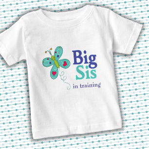 Big Sis Cute Whimsical Butterfly Baby T-Shirt