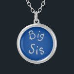 "Big Sis" Family  Placement - Sorority Keepsake Silver Plated Necklace<br><div class="desc">"Big Sis" Special Gift for the Big Sister in Family Placement or Female Sorority Keepsake from Lil Sister to Big Sister. Change the Font, Text, and Colors to coordinate with Your College, University Colors. Choose Your Favorite Color, Style, Size and Metal Option. Made in U.S.A Easy Gift Idea for Her!...</div>