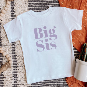 Big Sis   Lilac Matching Sibling Family Baby T-Shirt