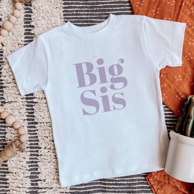 Big Sis | Lilac Matching Sibling Family Baby T-Shirt (Creator Uploaded)