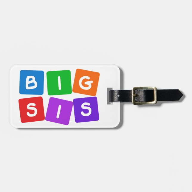 Big Sis luggage tag (Front Horizontal)
