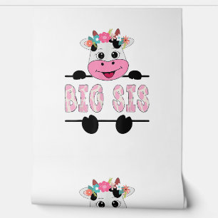 Big Sis Of The Birthday Girl Cow Sister Family Par Wallpaper