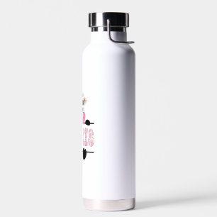 Big Sis Of The Birthday Girl Cow Sister Family Par Water Bottle