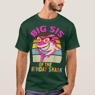 Big Sis of the Shark Birthday Sister Matching Fami T-Shirt