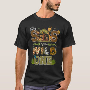 Big Sis of The Wild One 1st Birthday Safari Jungle T-Shirt
