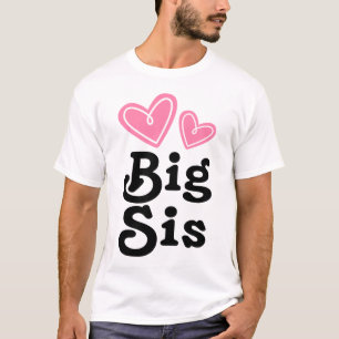 Big Sis Pink Heart Tee Shirt