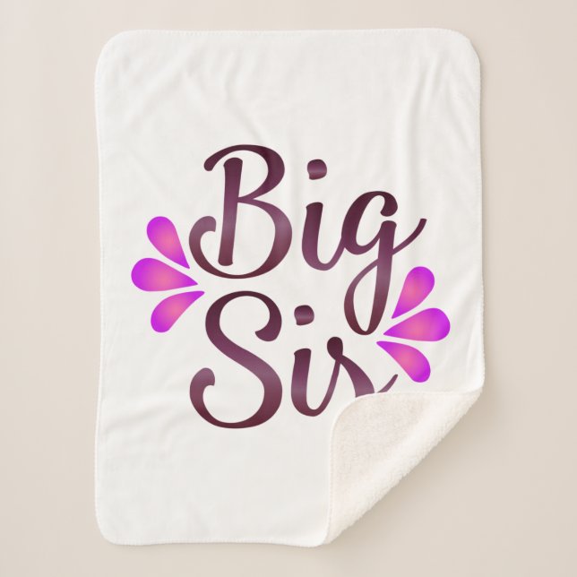 Big Sis Sherpa Blanket (Front)