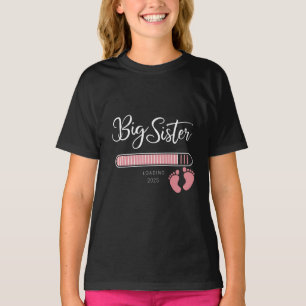 Big Sister 2025 Loading Pregnancy Announcement  T-Shirt
