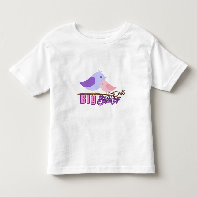 Big Sister-2 Birds on a branch Toddler T-Shirt (Front)