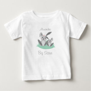 Big sister adjustable name acute bunny baby T-Shirt