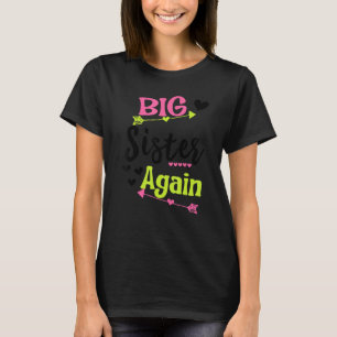 Big Sister Again Arrow Big Sister Sibling T-Shirt