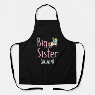 Big Sister Again Unicorn Girls Kids Big Sister Ann Apron